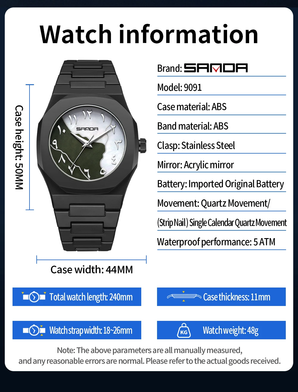 2025 SANDA นาฬิกาควอทซ์แฟชั่นส - Rubber Strap Diver บทวิจารณ์และราคา