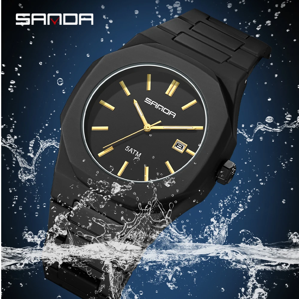 2025 SANDA นาฬิกาควอทซ์แฟชั่นส - Rubber Strap Diver บทวิจารณ์และราคา