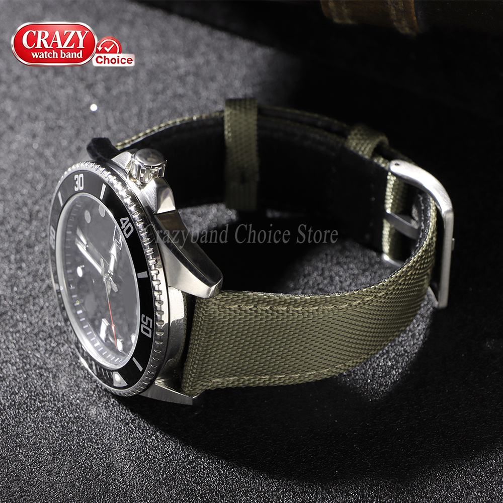 20 มม. 22 มม. สายนาฬิกาผ้าใบหน - Canvas Strap Watch บทวิจารณ์และราคา