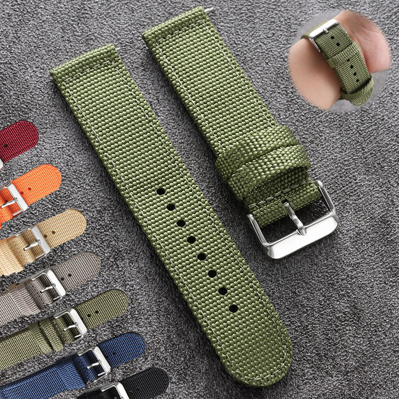 18 มม. 20 มม. 22 มม. 24 มม. สา - Canvas Strap Watch บทวิจารณ์และราคา