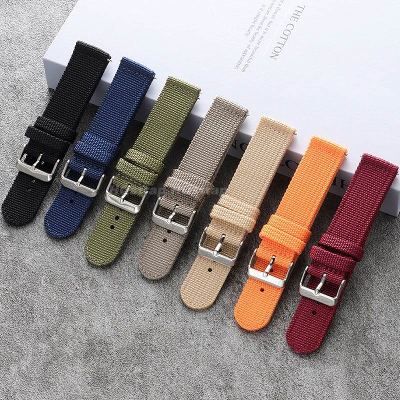 18 มม. 20 มม. 22 มม. 24 มม. สา - Canvas Strap Watch บทวิจารณ์และราคา