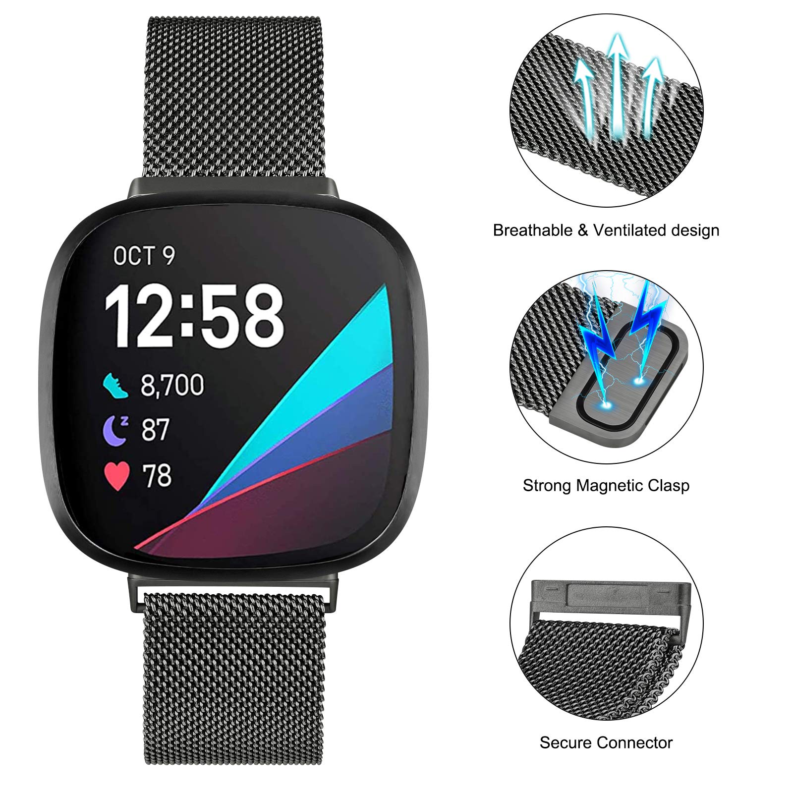 สายนาฬิกาแบบ Milanese Loop สำห - Milanese Loop Magnetic บทวิจารณ์และราคา